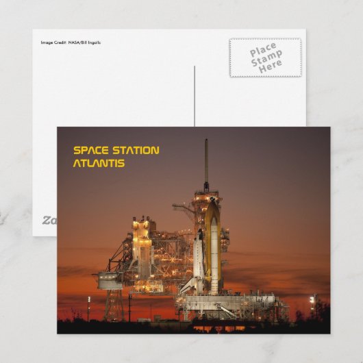 Space Shuttle Atlantis Briefkaart (Voorkant / Achterkant)