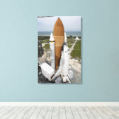 Space shuttle Atlantis Canvas Afdruk (Insitu (Houten vloer))