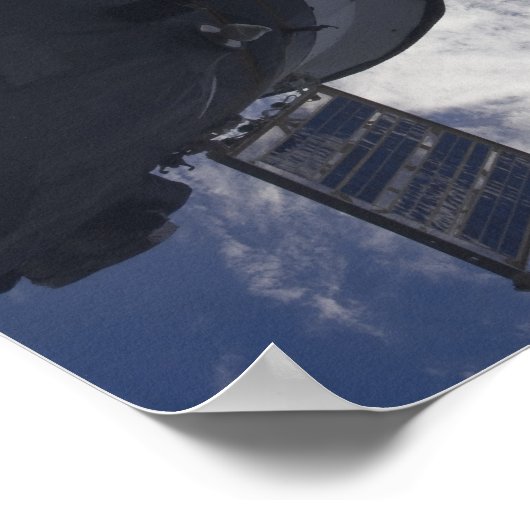 Space Shuttle Atlantis en een Russisch ruimtevaart Poster (Hoek)