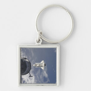 Space Shuttle Atlantis en een Russisch ruimtevaart Sleutelhanger