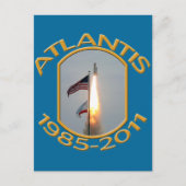 Space Shuttle Atlantis Final Lift Off Foto Briefkaart (Voorkant)