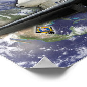 Space Shuttle Atlantis-herdenkingsposter Poster (Hoek)
