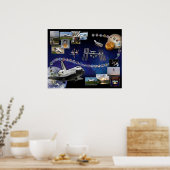 Space Shuttle Atlantis-herdenkingsposter Poster (Keuken)