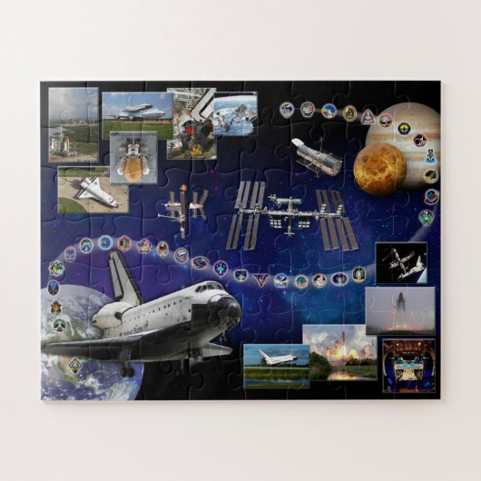 Space Shuttle Atlantis Hommage Legpuzzel (Horizontaal)