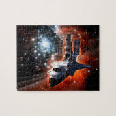 Space Shuttle Atlantis Hubble Telescope Artwork Legpuzzel (Horizontaal)