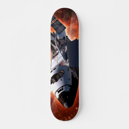 Space Shuttle Atlantis Hubble Telescope Artwork Skateboard (Voorkant)