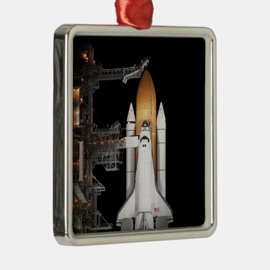 Space shuttle Atlantis is klaar Metalen Ornament (Rechts)