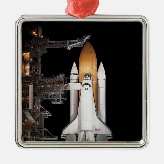 Space shuttle Atlantis is klaar Metalen Ornament (Voorkant)