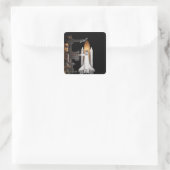 Space shuttle Atlantis is klaar Vierkante Sticker (Tas)
