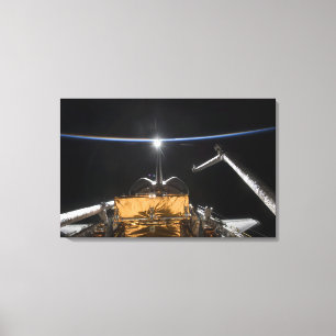 Space Shuttle Atlantis-laadbay Canvas Afdruk