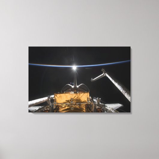 Space Shuttle Atlantis-laadbay Canvas Afdruk (Voorkant)