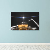 Space Shuttle Atlantis-laadbay Canvas Afdruk (Insitu (Houten vloer))