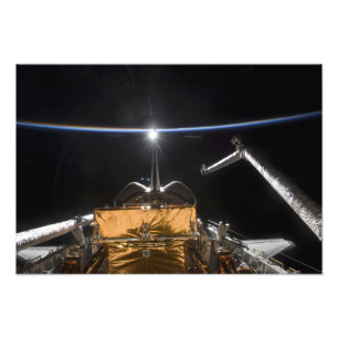 Space Shuttle Atlantis-laadbay Foto Afdruk