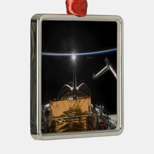 Space Shuttle Atlantis-laadbay Metalen Ornament (Rechts)