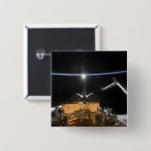 Space Shuttle Atlantis-laadbay Vierkante Button 5,1 Cm (Voorkant /achterkant)