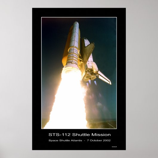 Space Shuttle Atlantis Lift-off - 7 oktober 2002 Poster (Voorkant)