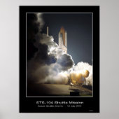 Space Shuttle Atlantis Lift-off NASA STS-104 Poster