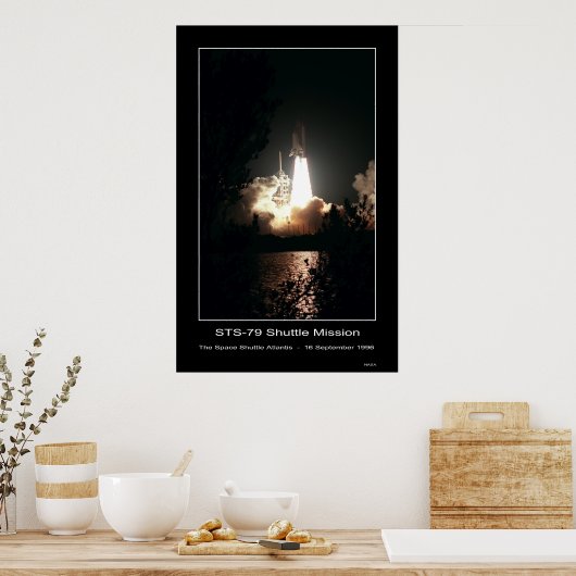 Space Shuttle Atlantis Lift-off - ... Poster (Keuken)