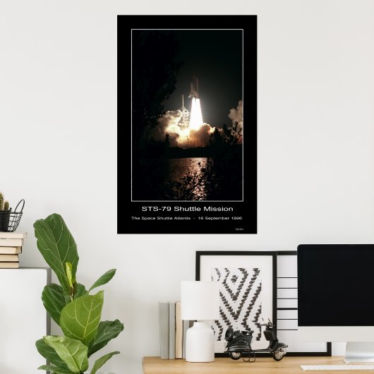 Space Shuttle Atlantis Lift-off - ... Poster (Thuiskantoor)
