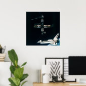 Space Shuttle Atlantis met MIR Poster (Thuiskantoor)