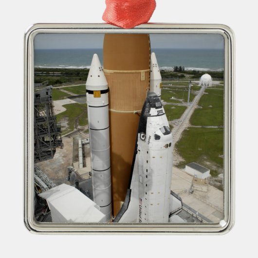 Space shuttle Atlantis Metalen Ornament (Voorkant)