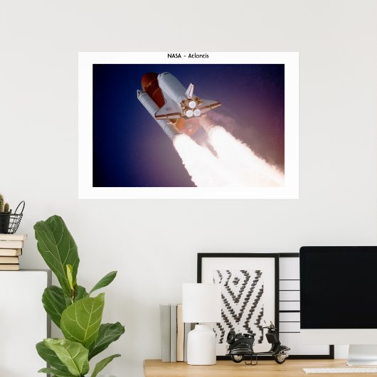 Space shuttle Atlantis Poster (Thuiskantoor)