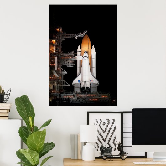 Space Shuttle Atlantis Poster (Thuiskantoor)