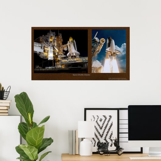 Space Shuttle Atlantis Poster (Thuiskantoor)