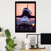 Space Shuttle Atlantis Poster (Thuiskantoor)