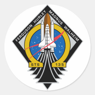 Space Shuttle Atlantis Ronde Sticker