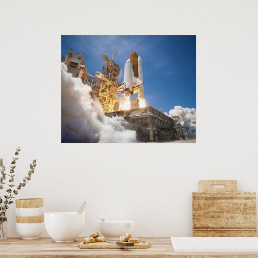 Space Shuttle Atlantis Start STS-132 Mission Poster (Keuken)