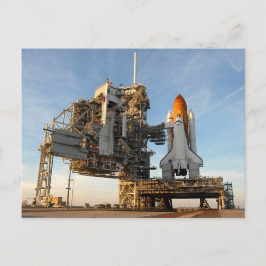 Space Shuttle Atlantis (STS-122) - lanceerpad Briefkaart (Voorkant)