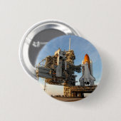 Space Shuttle Atlantis (STS-122) - lanceerpad Ronde Button 5,7 Cm (Voorkant /achterkant)