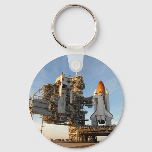 Space Shuttle Atlantis (STS-122) - lanceerpad Sleutelhanger (Voorkant)