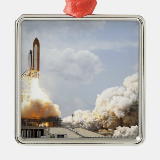 Space Shuttle Atlantis tilt af 21 Metalen Ornament (Voorkant)