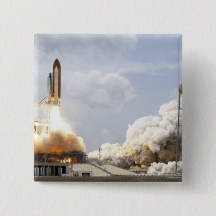 Space Shuttle Atlantis tilt af 21 Vierkante Button 5,1 Cm