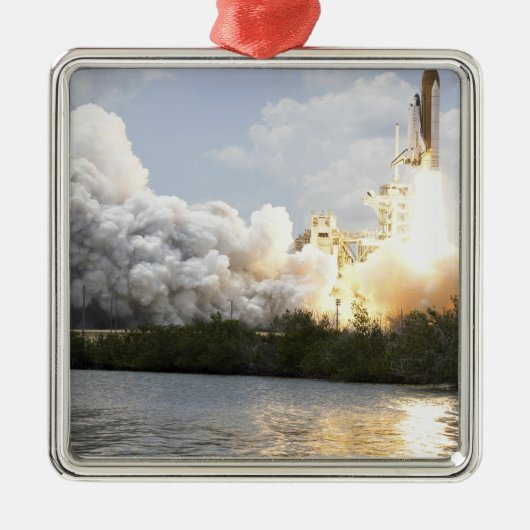 Space Shuttle Atlantis tilt af 22 Metalen Ornament (Voorkant)