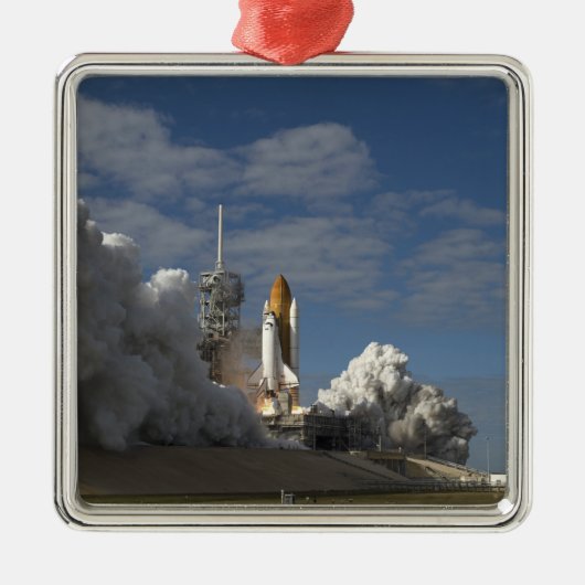 Space Shuttle Atlantis tilt af 23 Metalen Ornament (Voorkant)