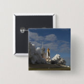 Space Shuttle Atlantis tilt af 23 Vierkante Button 5,1 Cm (Voorkant /achterkant)