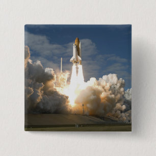 Space Shuttle Atlantis tilt af 24 Vierkante Button 5,1 Cm