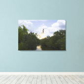 Space Shuttle Atlantis tilt af 25 Canvas Afdruk (Insitu (Houten vloer))
