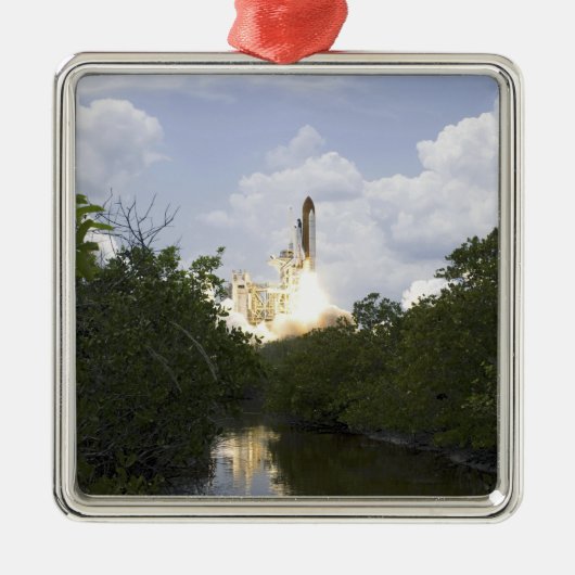 Space Shuttle Atlantis tilt af 25 Metalen Ornament (Voorkant)