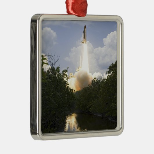 Space Shuttle Atlantis tilt af 26 Metalen Ornament (Rechts)