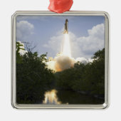 Space Shuttle Atlantis tilt af 26 Metalen Ornament (Voorkant)