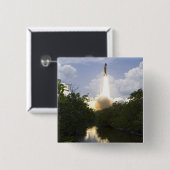 Space Shuttle Atlantis tilt af 26 Vierkante Button 5,1 Cm (Voorkant /achterkant)