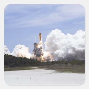 Space Shuttle Atlantis tilt af 27 Vierkante Sticker