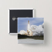 Space Shuttle Atlantis tilt af 28 Vierkante Button 5,1 Cm (Voorkant /achterkant)