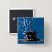 Space Shuttle Atlantis Vierkante Button 5,1 Cm (Voorkant /achterkant)