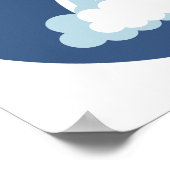 Space Shuttle Blast Off in een cirkel Poster (Hoek)