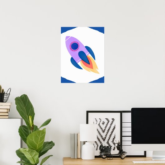 Space Shuttle Blast Off Poster (Thuiskantoor)